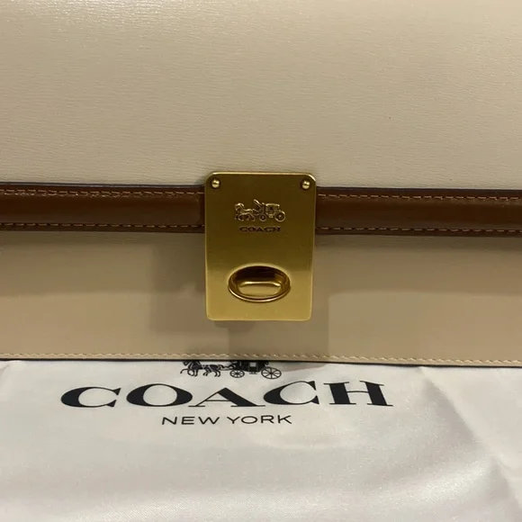 Coach Hutton Colorblock Leather Shoulder Bag - Picture 7 of 13